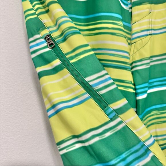 Under Armour Surf Board Shorts Loose Fit 11" Zip Pocket Green Yellow Size 32 - Picture 4 of 9